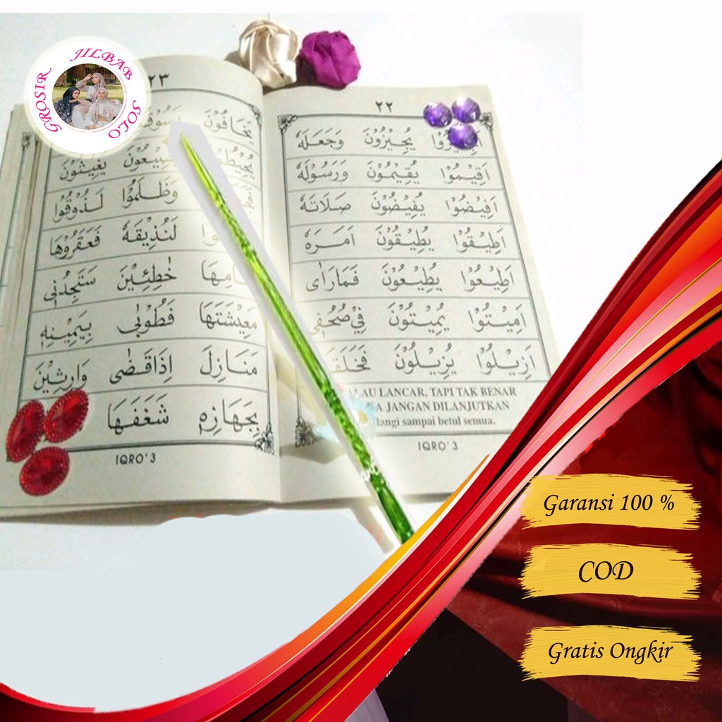 Tuding Kaji -- AC 300 --  Stik Kalam Ngaji Bening  / Alat tunjukan mengaji / Penunjuk Belajar Membaca IQRO &amp; AL-QURAN Islam untuk anak