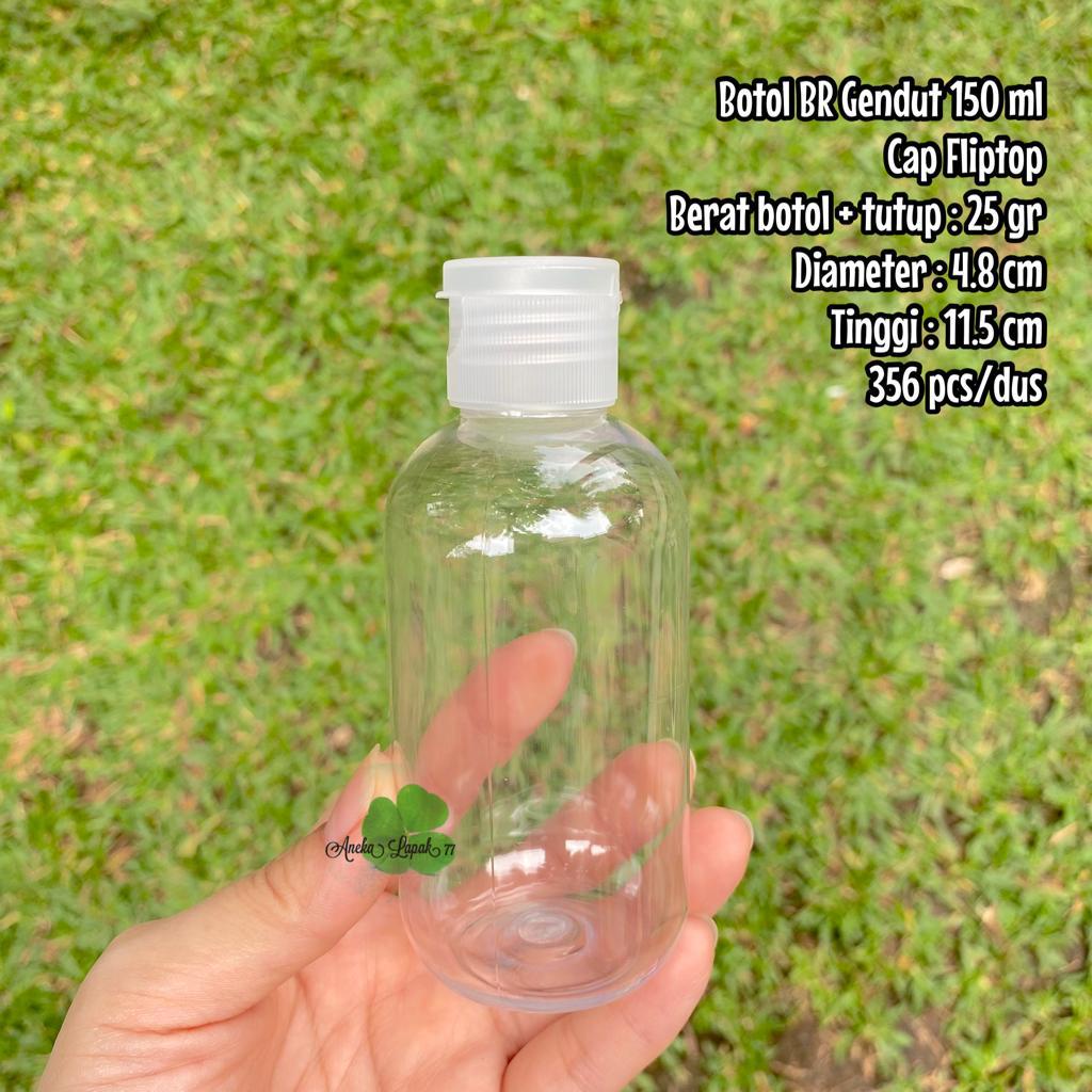 Botol FLIPTOP BR Gendut 150 ml botol kemasan kosmetik 150 ml