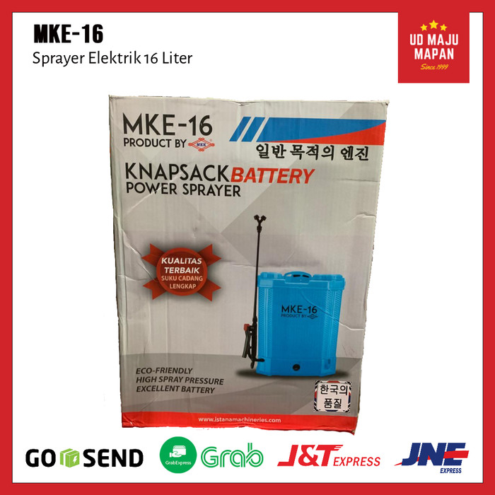 BURUAN BELI - ALAT SEMPROT OBAT HAMA ELEKTRIK CAS KNAPSACK BATTERY SPRAYER MKE-16