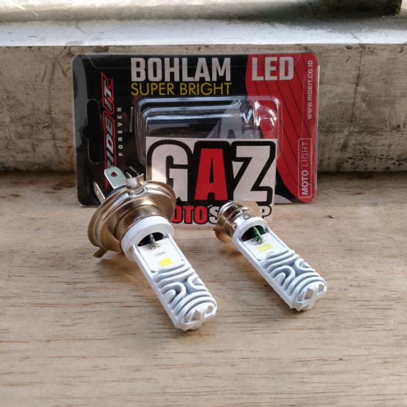 Bohlam LED H4 H6 SB 2 sisi 18Watt x2 Dop Lampu Motor Bebek Vixion Matic Beat Vario  Supra X Jupiter Z