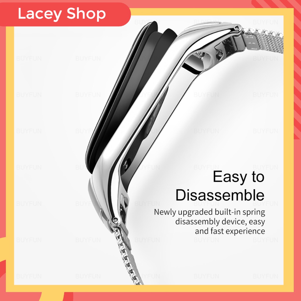 Strap Stainless Tahan Karat Tali Pergelangan Tangan Xiaomi Mi Band 3 4 5 6