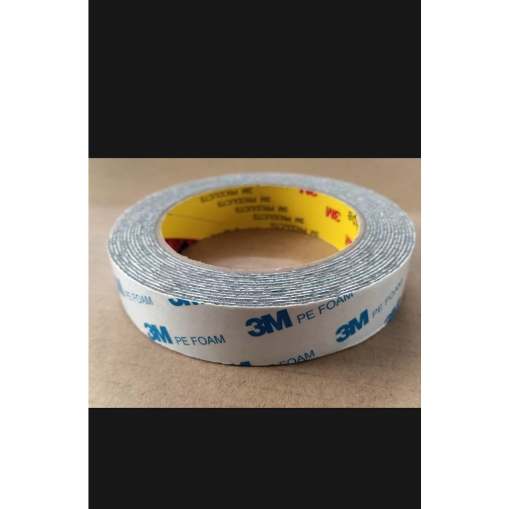 Double tape Putih 3m PE Foam lem super kuat isolasi perekat Selotip lem bolak balik 2cm x 4m Rekat