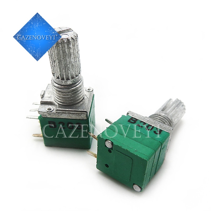 5pcs/lot RV097NS 5K 10K 20K 50K 100K 500K with a switch audio 5pin shaft 15mm amplifier sealing potentiometer In Stock