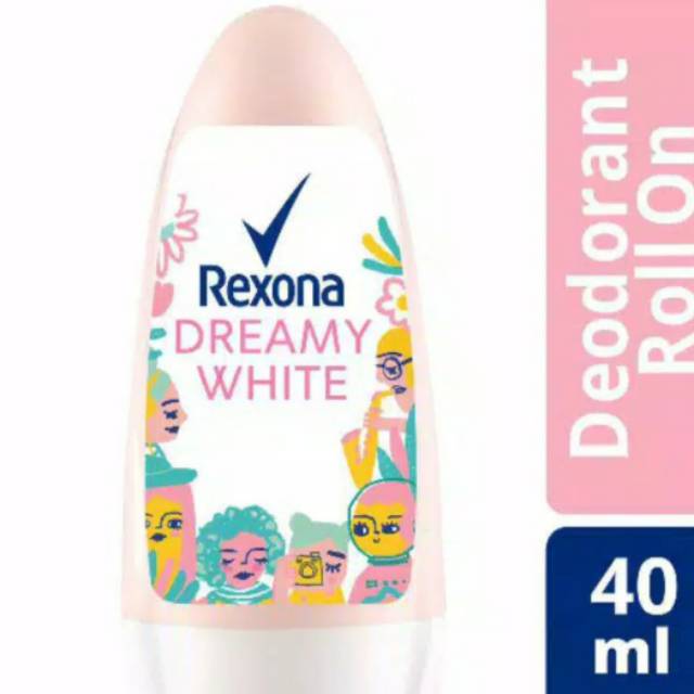 Deodoran Rexona Dreamy white , Glowing white  Deodorant Roll On 40 ml