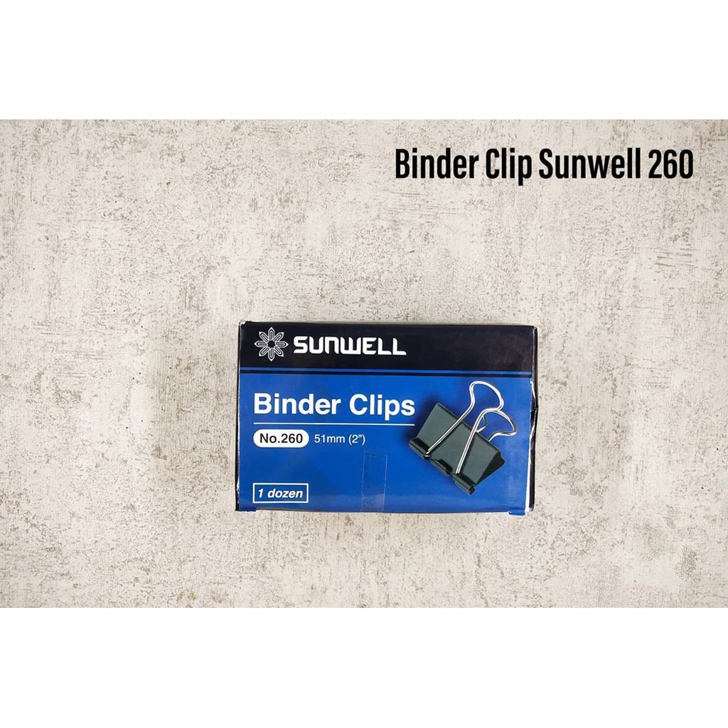 

(PAK) BINDER CLIPS NO.260 SUNWELL