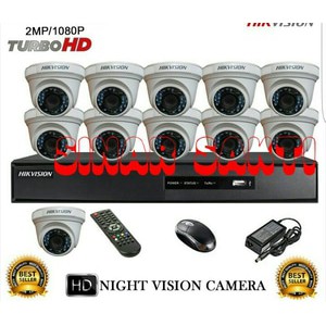 Promo Paket Cctv Hikvision 10 camera Full HD 2MP (Komplit Siap Pasang)