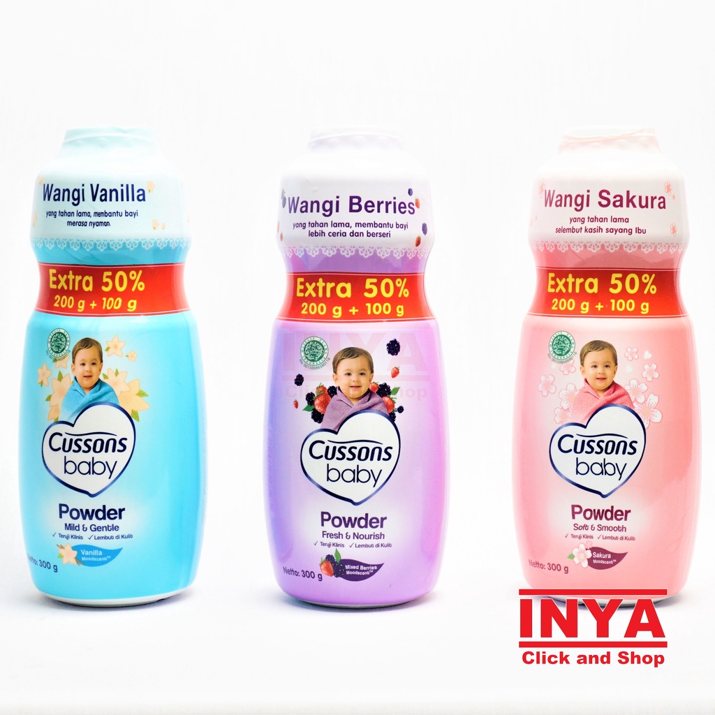 CUSSONS BABY POWDER MILD AND GENTLE VANILLA 200gr - Bedak Bayi