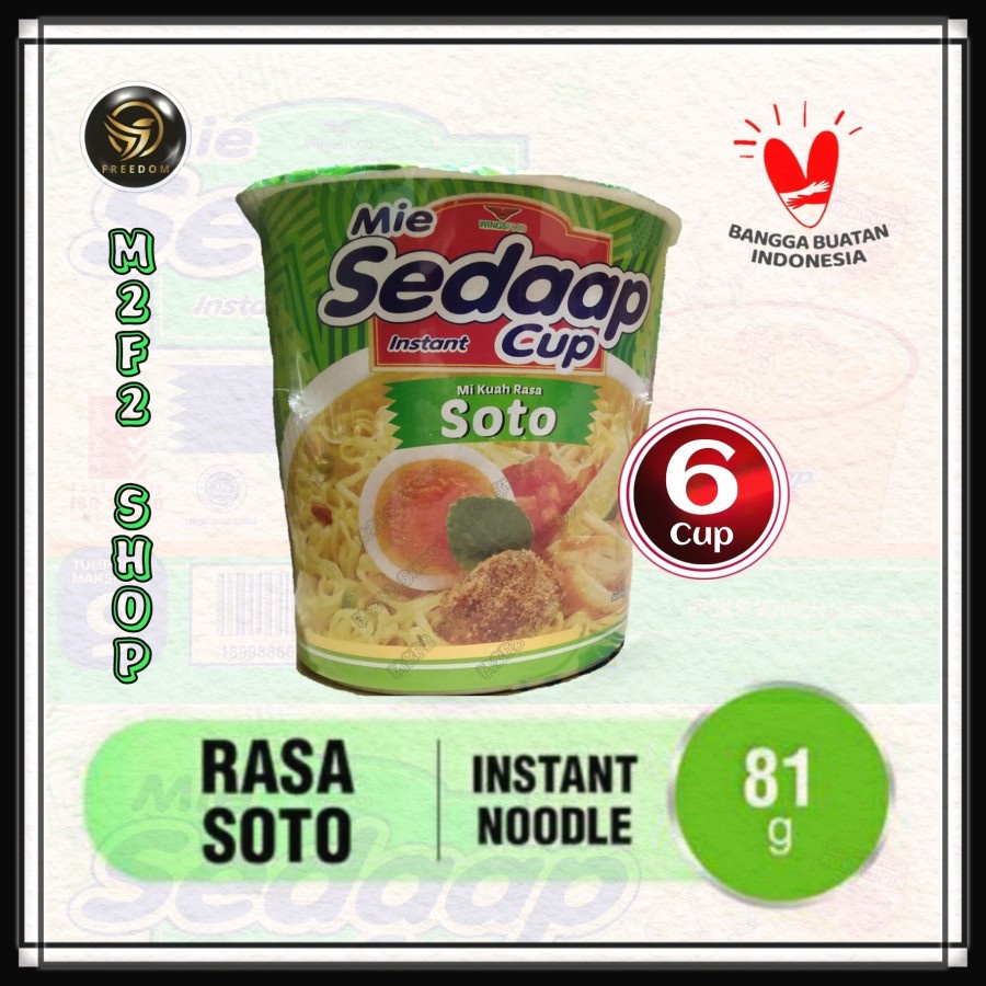 

Mie Sedaap Cup Instant Kuah Rasa Soto - 81 gr (Kemasan 6 Cup)