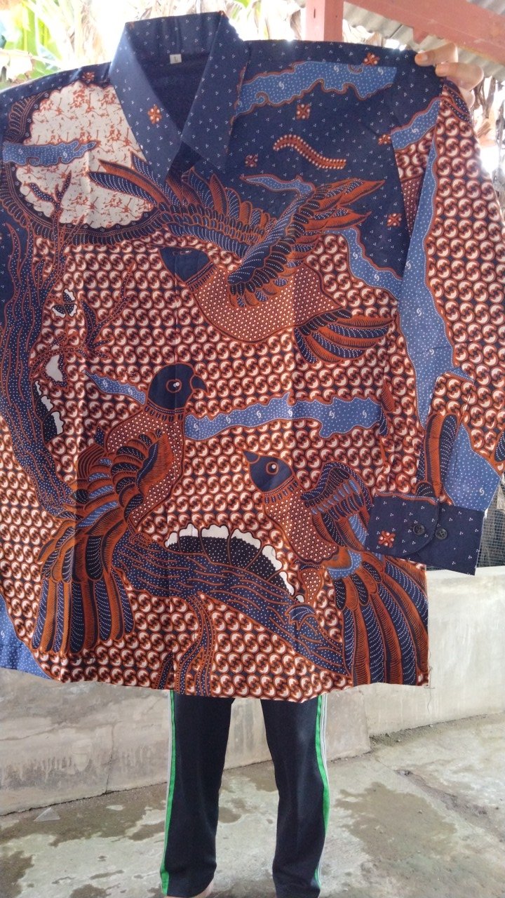 Kemeja Batik Peksi Langit Full Furing Katun Halus Sragenan Size M-xxl High Quality