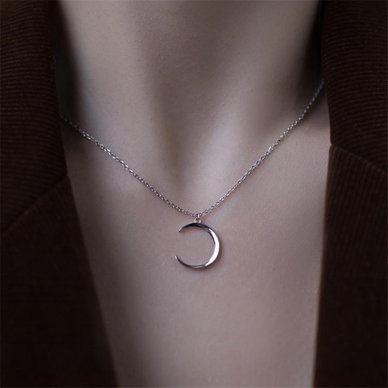 Kalung 925 Sterling Silver Kalung Moonlight Rantai Hadiah Ulang Tahun Hadiah Terbaik untuk Pacar