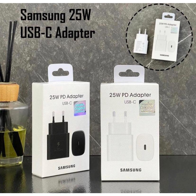 Batok Charger / Kepala Charger Samsung Note 10 USB-C to Type C 25W SUPER Fast Charging Original 100%