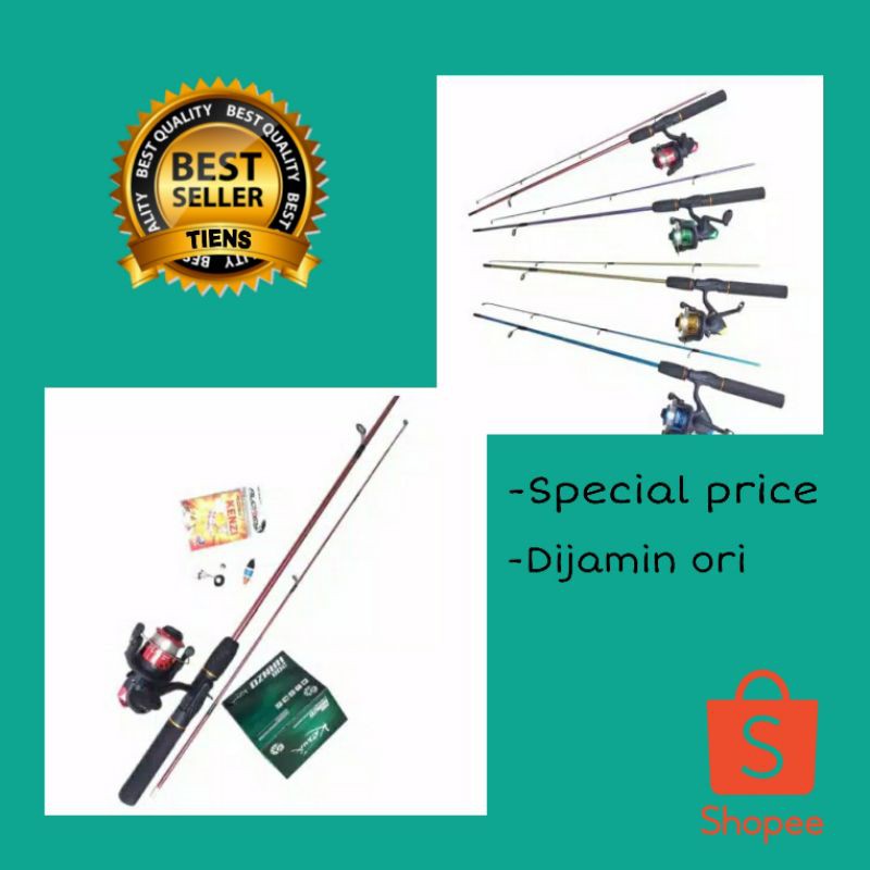 SET ALAT PANCING | MURAH [LENGKAP] JORAN PANJANG 120 CM SAMBUNG 2 FIBER + REEL