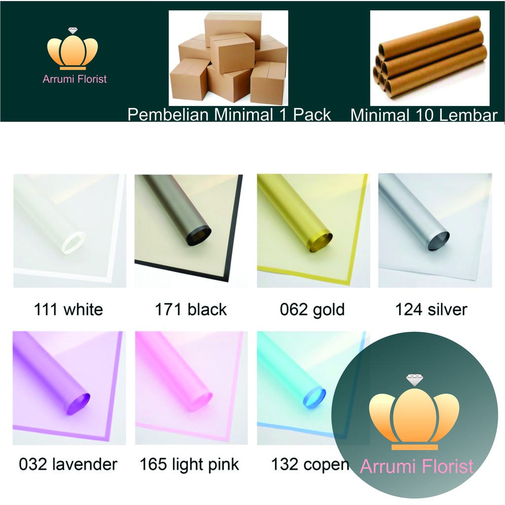 

(10 Lbr) kertas buket, Wrapping Flower, Cellophane Line Color