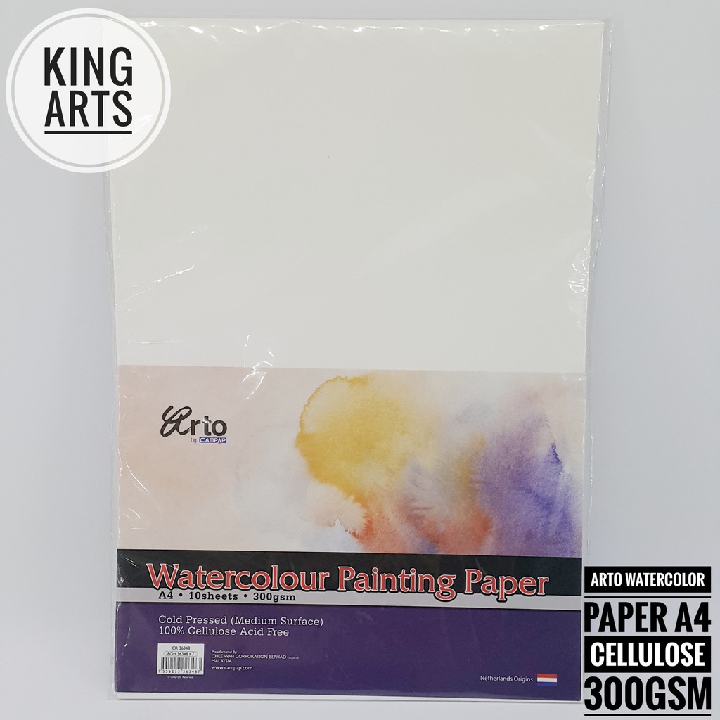 

Arto Watercolor Paper A4 Celulose 300gsm