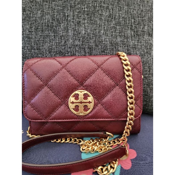 SALEE..NWT TB WILA WOC CHAIN CLARET