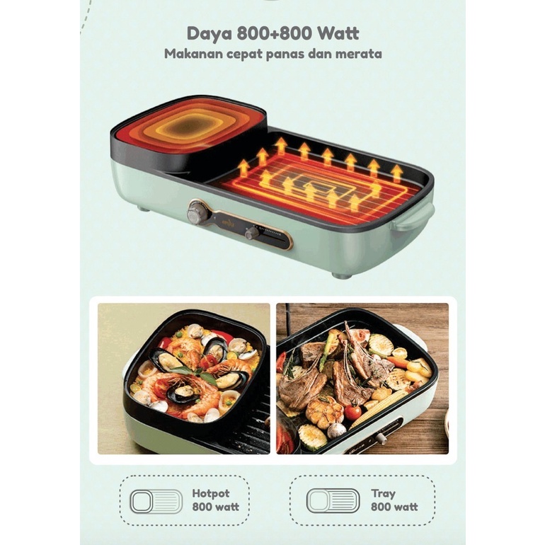 EMILY Electric Griller 2in1 3L