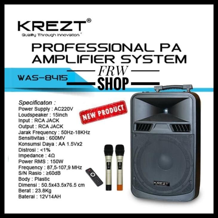 Speaker Portable Meeting Krezt Was-8415 / Was 8415 / Was8415 (15Inc) Kode 1309