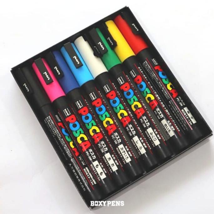 

Uni Posca Paint Marker PC-3M - Fine Point - 8 Color Set Mixed Color