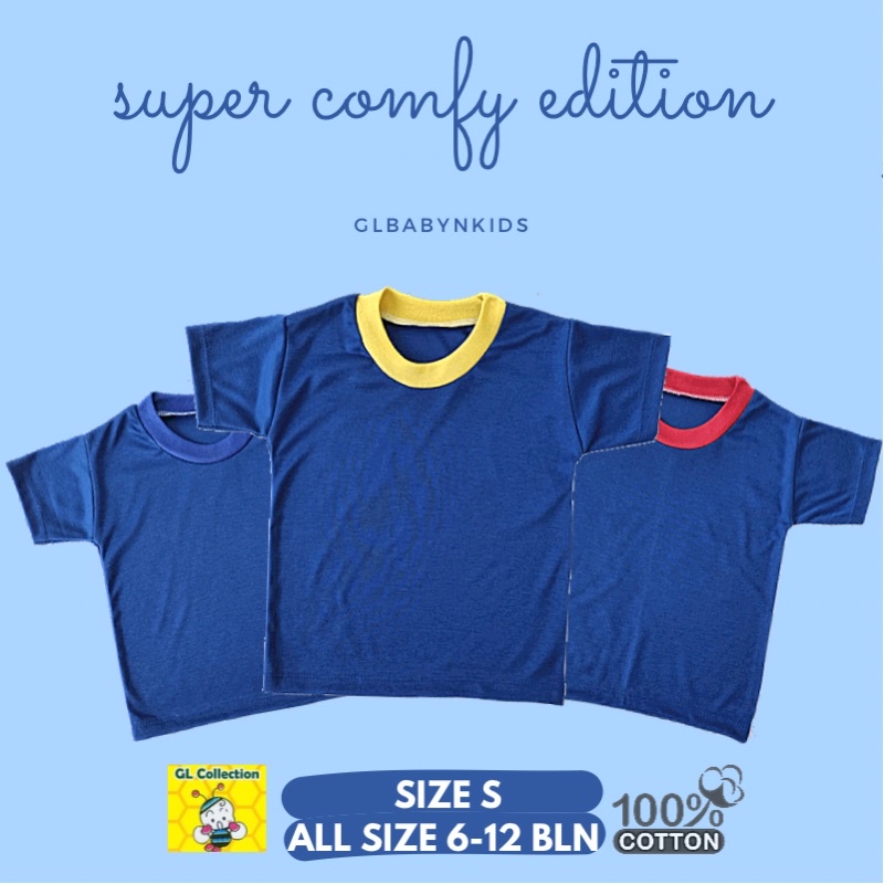 [Ecer] Atasan Kaos Distro Anak Polos Superhero Lengan Pendek Oblong Anak Katun All Size 6-12 Bulan