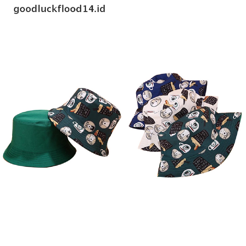 [OOID] 2019 Double Side Printed Animal Bucket Hat Fisherman Outdoor Travel Sun Cap New ID