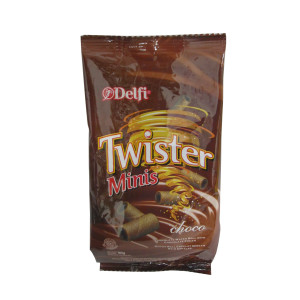 

Delfi Wafer Stick Twister Minis Choco Cream Dan Black Vanilla 80G - Choco Cream