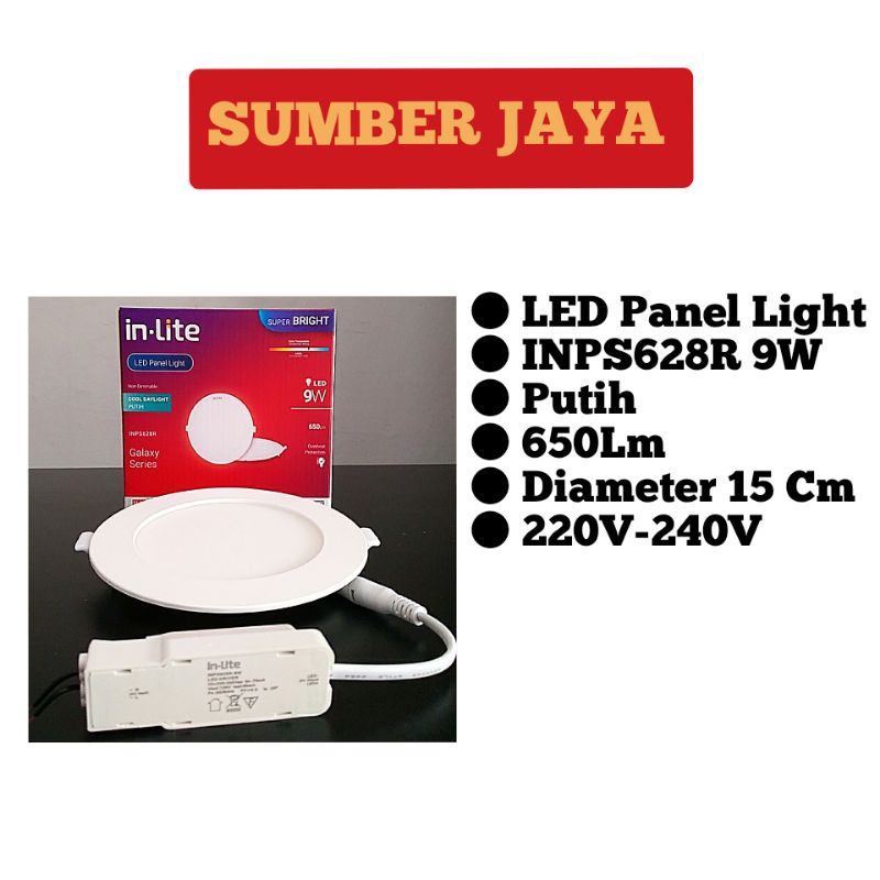 Lampu LED Panel Light In-lite INPS628R 9 watt