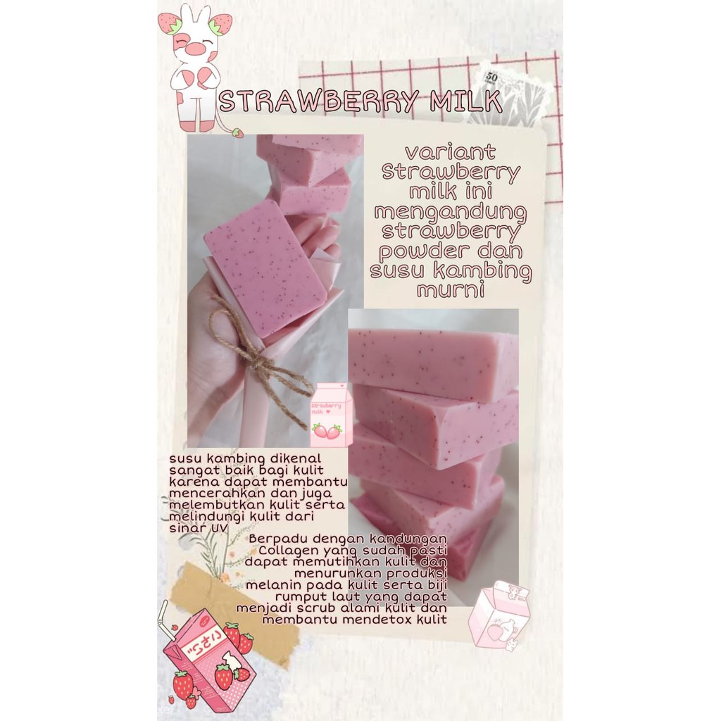 BLUSH Collagen Soap Homemade Strawberry Milk