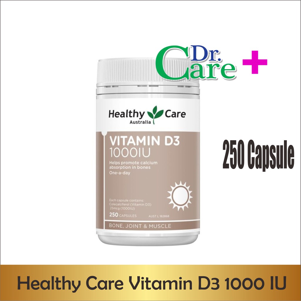 Healthy Care Vitamin D3 1000 IU  250 Capsules