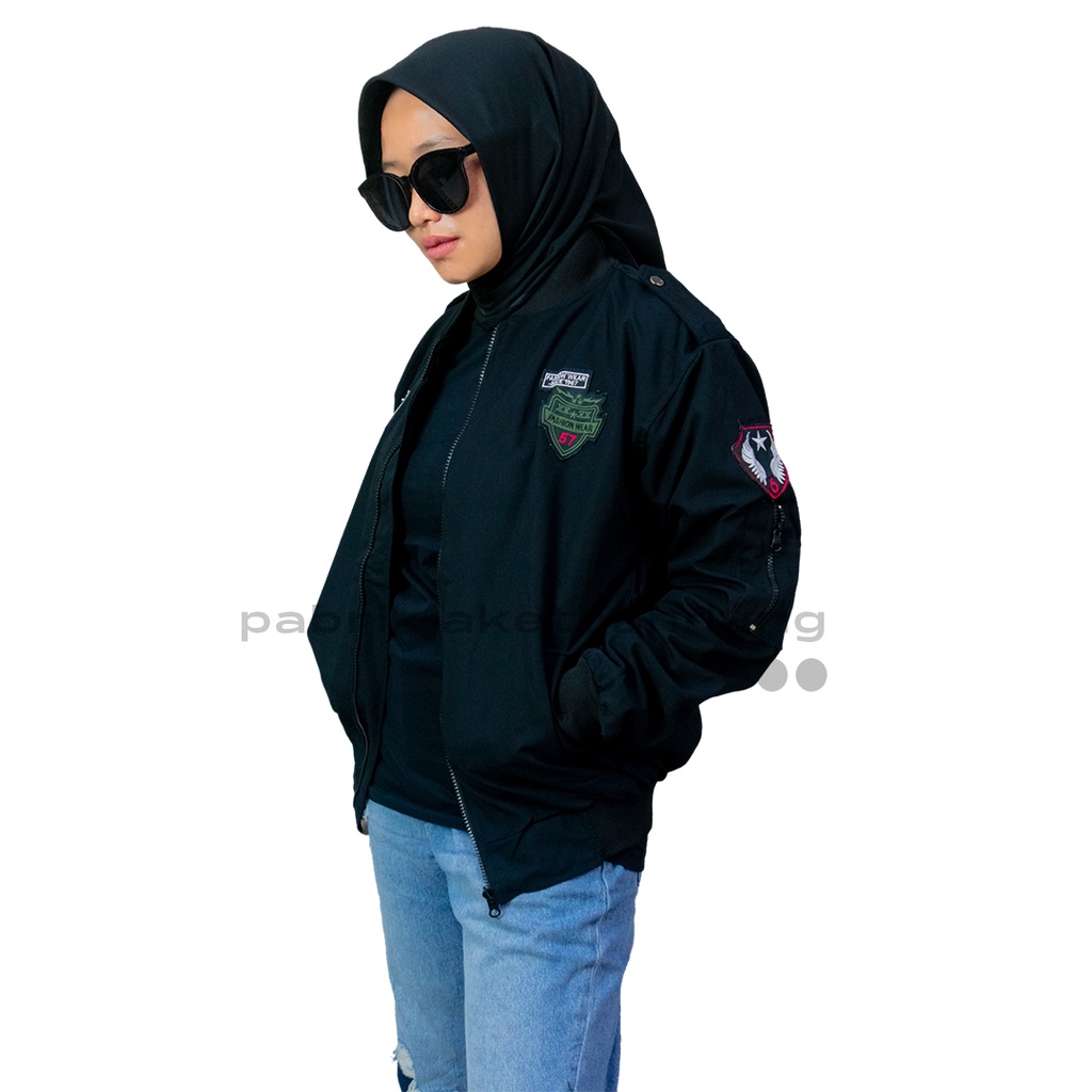 ARAGON BOMBER HITAM || Jacket Bomber Pilot || Jaket Pria Masakini