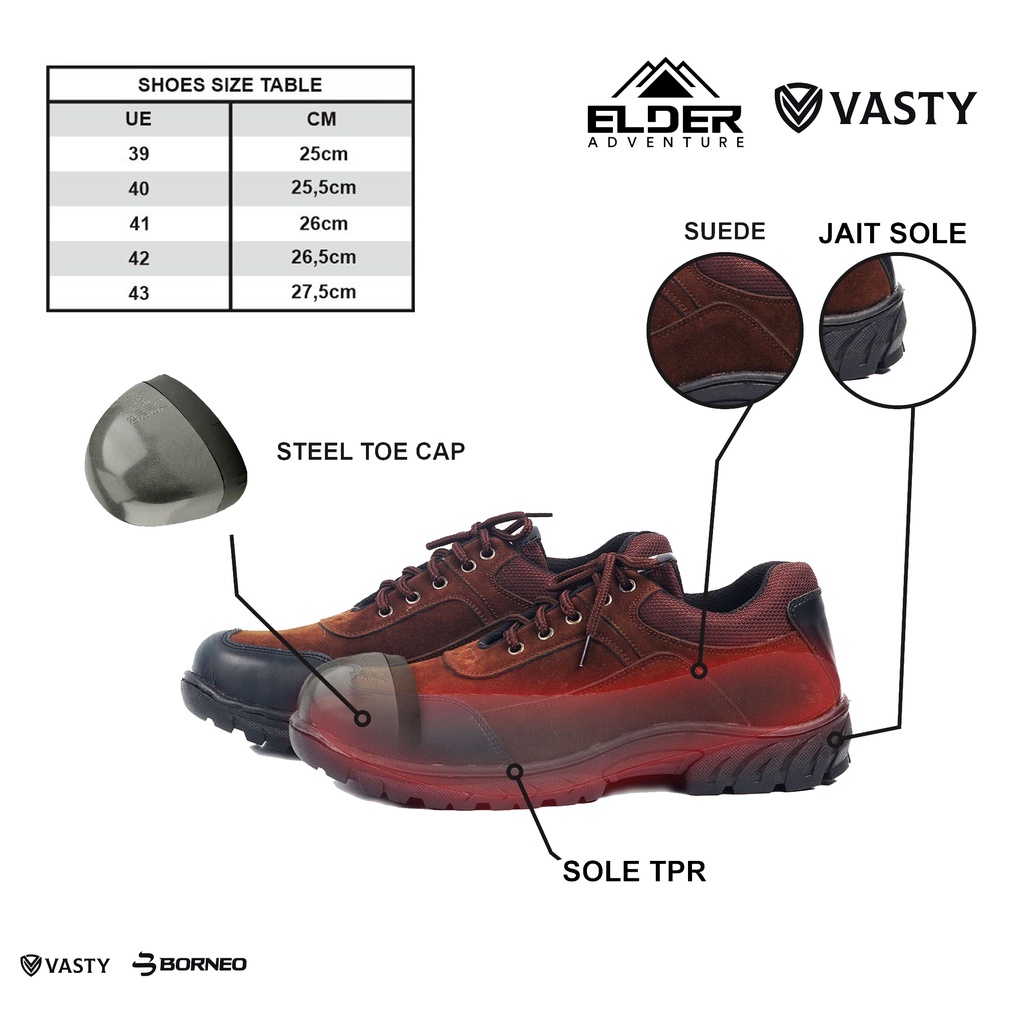 SEPATU SAFETY PRIA UJUNG BESI VASTY El 07