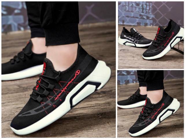 sepatu pria sneakers running fashion casual Spm01