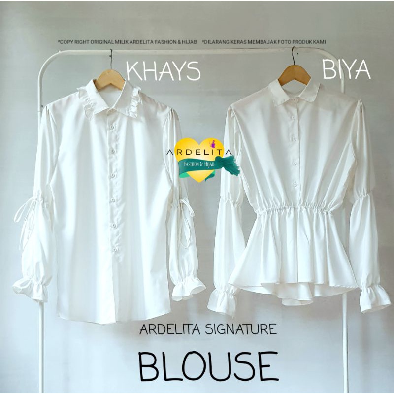 SIGNATURE BLOUSE ORI BY ARDELITA FASHION HIJAB/BAJU ATASAN WANITA PUTIH CANTIK KEREN TERBARU VIRAL