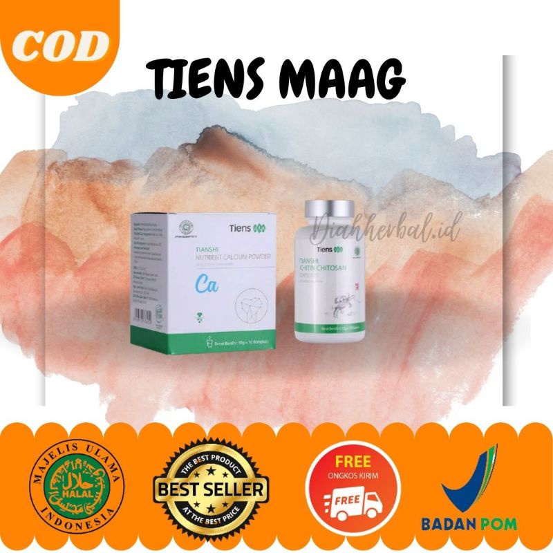OBAT MAAG TIENS isi Nutrient Calcium Powder dan Chitin Chitosan