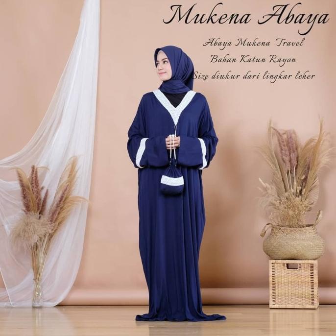 Mukena Dewasa Terusan - Mukena Traveling - Mukena Abaya Katun Rayon