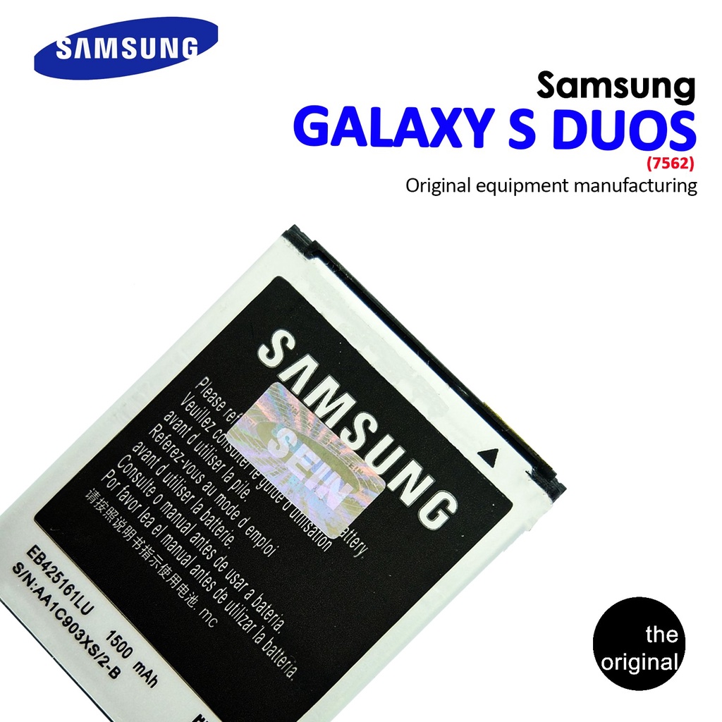 Baterai Batre Battery Samsung Galaxy S Duos GT-7562 S7560 S7562 Original 100% SEIN