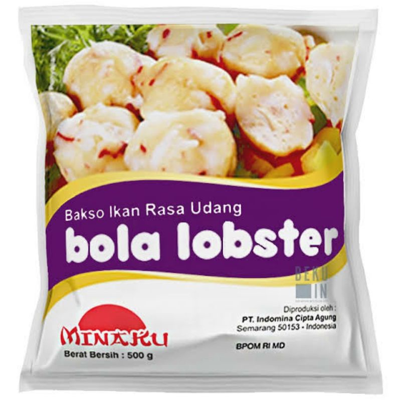 

Minaku seafood Bola lobster kepiting salmon cumi udang 500gr frozen food