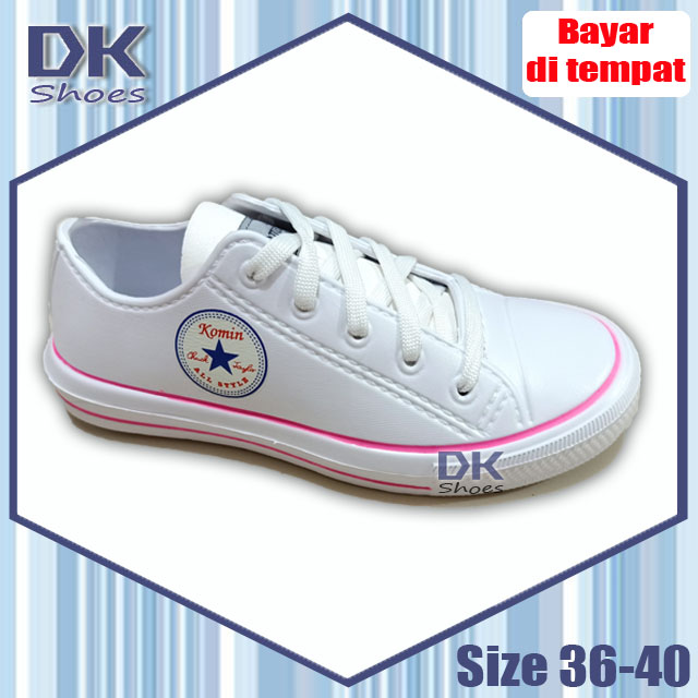 Sepatu Karet Komin 36-39 / Sepatu Wanita / Sepatu Sneakers Kets Putih Wanita