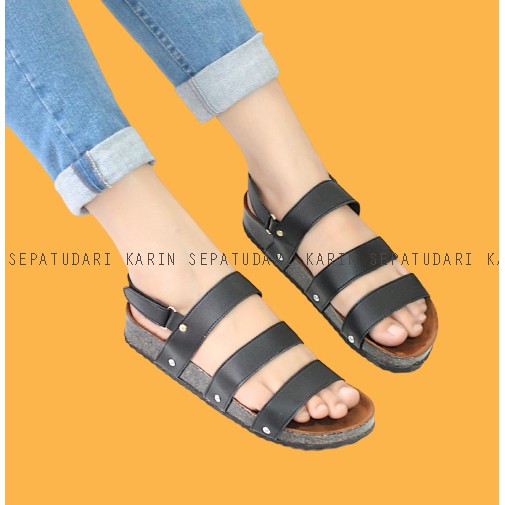 Sepatudari Karin Real Pic Sandal flat wanita KR-SDF0040