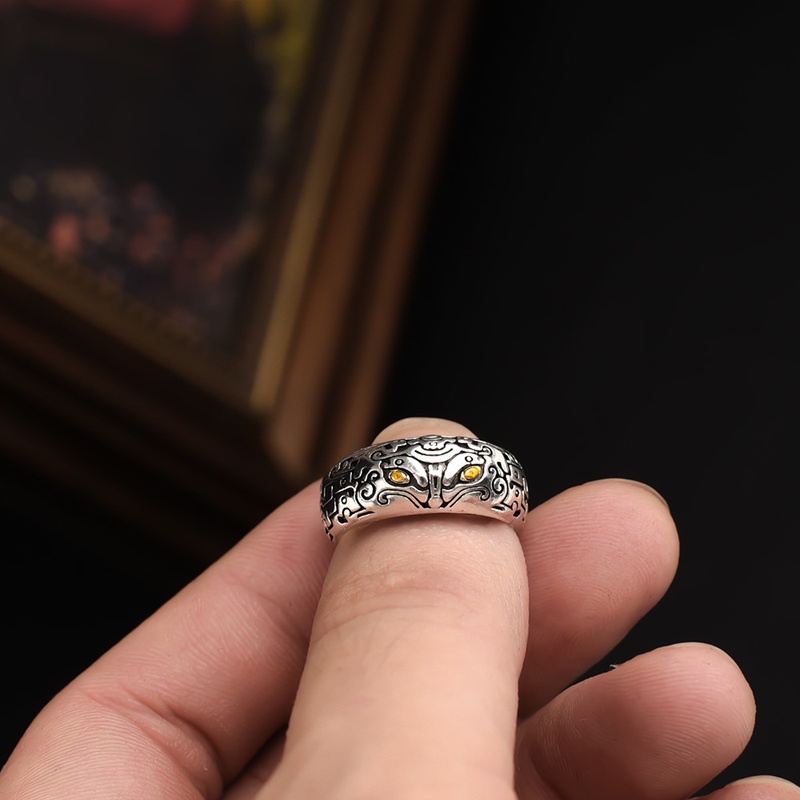 Cincin Model Terbuka Dapat Disesuaikan Gaya Vintage Untuk Pria Dan Wanita