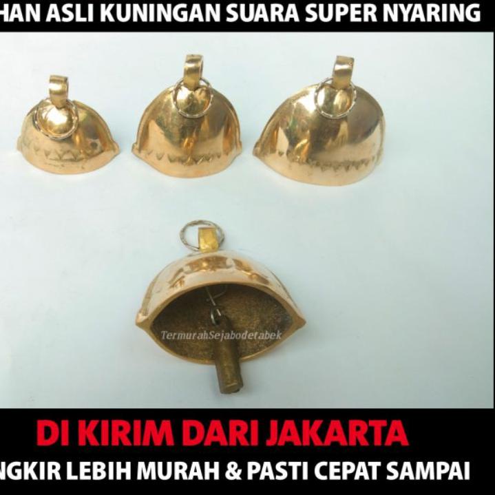 Id8e8Ds--Lonceng Sapi kuningan klontongan sapi kuningan genta kuningan bandul sapi bahan kuningan