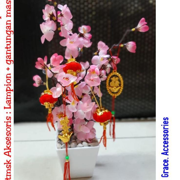 

W81F Pohon imlek meihua angpao 40 cm paket aksesoris lampion imlek DS9