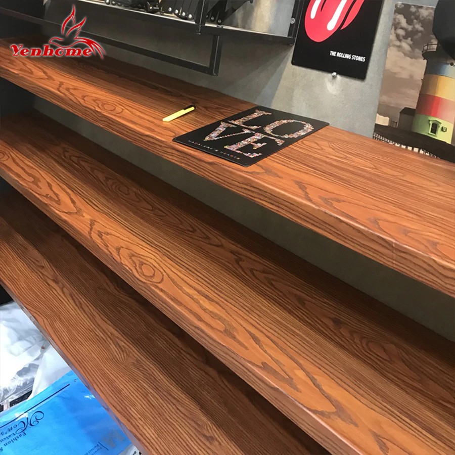 Hot Deal Produk Import Tahan Air Vinyl Diri Perekat Wallpaper Furniture Kayu Kertas Lemari Pakaian