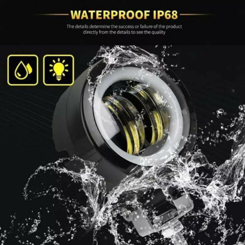 Lampu LED tembak sorot motor atau mobil 2 mata daymaker import