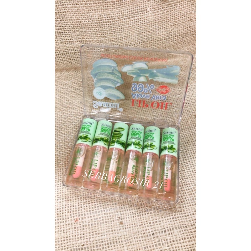 LIP OIL ALOEVERA SASIMI ISI 6