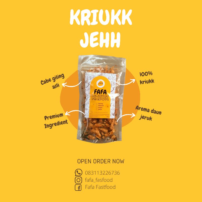 

FAFA KRIUK BASRENG PEDAS MANIS 80 GRAM