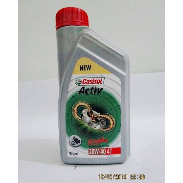 OLI OIL CASTROL ACTIV ORIGINAL ISI 800ML 20w-40 UNTUK SUPRA KARISMA JUPITER REVO SUPRA X SUPRA 125