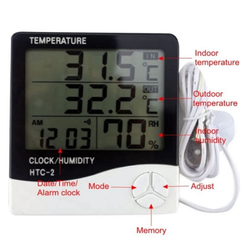 JAM Hygrometer HTC 2 HTC 1 Thermometer Digital HUMIDITY Meter