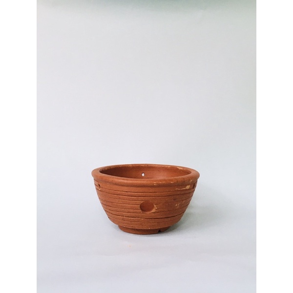 Pot Tanah Liat “Mini Garis” - Pot Gerabah - Pot Tanah Liat - Pot Anggrek - Clay Pot - Orchid Pot