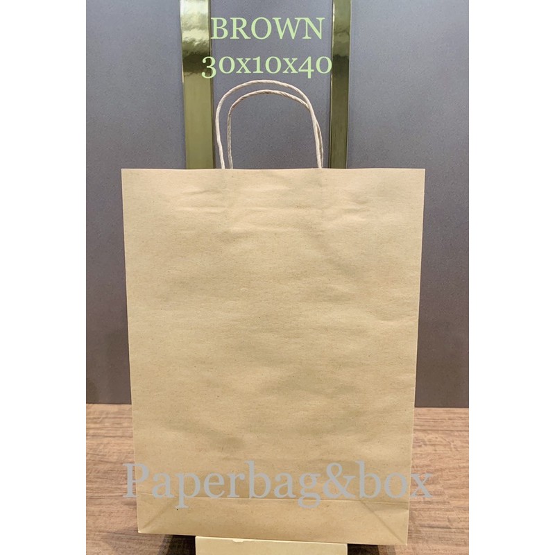 

Paperbag BROWN/ COKELAT 30x10x40, tas kertas cokelat, kantong kertas, paper bag