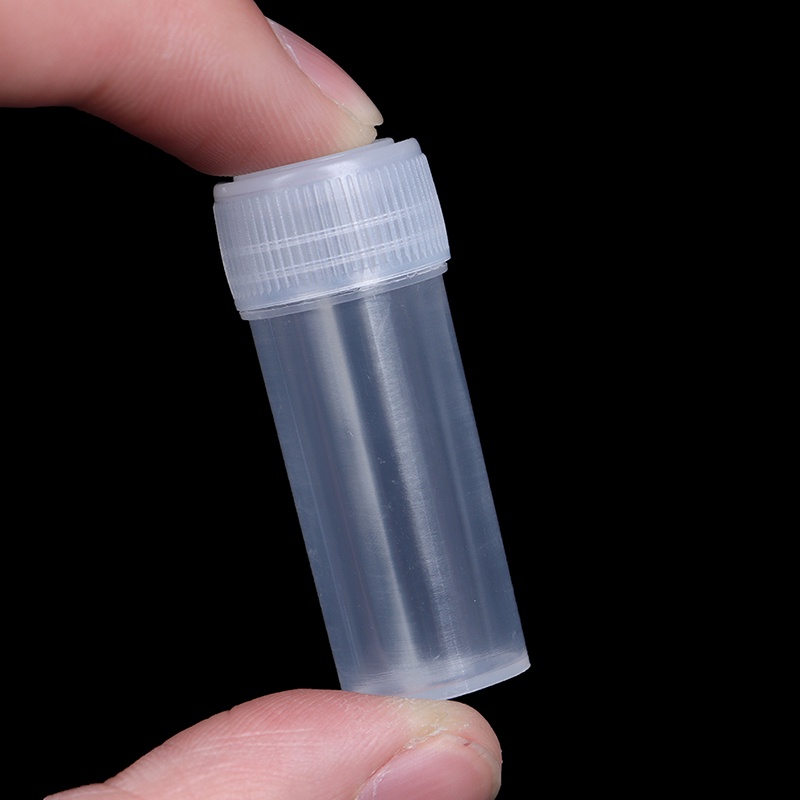 【LUCK11】5ml Plastic Sample Bottle Test Tube Mini Small Bottles Vials Storage Containers